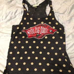 Polka-Dot Tank Arkansas Razorbacks